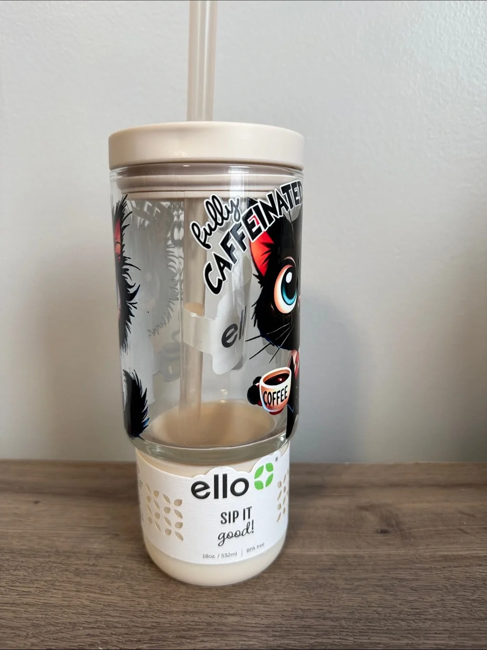 Coffee cat Ello 18oz tumbler